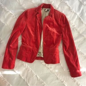 J crew velvet blazer size 0
